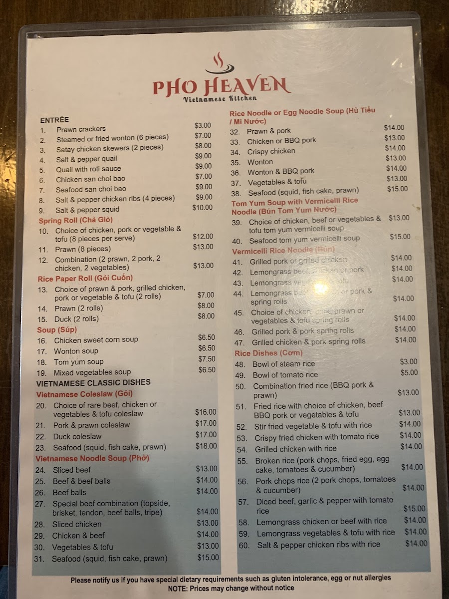 Menu Pho Heaven-6